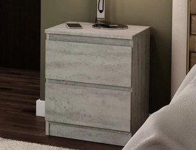 Skrinka /nočný stolík Carlos 402S, šedý beton