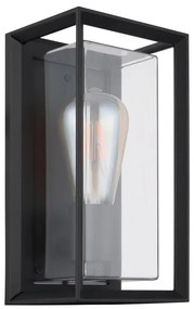 Globo 31982S - Vonkajšie nástenné svietidlo LOGANA 1xE27/60W/230V IP44 čierna