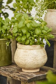 Ib Laursen Keramický obal na kvetináč Light Green Crackle