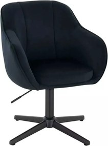 LuxuryForm DESIGN Stolička AVOLA VELUR na čiernom kríži - čierna