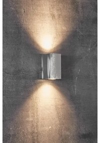 Nordlux - Vonkajšie nástenné svietidlo CANTO 2xGU10/28W/230V IP44 strieborné