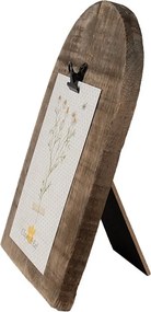 Hnedý antik drevený fotorámik s klipom Clipp - 15*2*22 cm / 10*15 cm