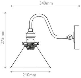Elstead PV1-AB-MB - Nástenné svietidlo PROVENCE 1xE27/60W/230V zlatá/čierna