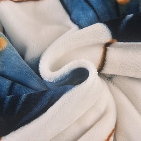 Tmavomodré mikroplyšové obliečky na jednolôžko 140x200 cm Marbella – My House