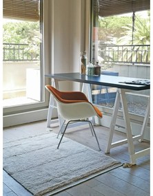 Krémový prateľný ručne tkaný bavlnený koberec 90x130 cm Bloom Natural – Lorena Canals