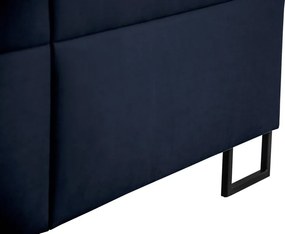 Posteľ Amy 180x200 cm, tmavo modrá látka