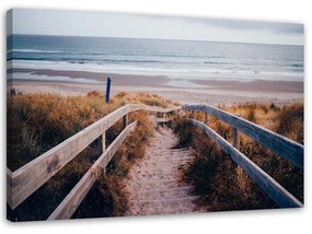 Obraz na plátně Plážová plošina Duny Moře - 100x70 cm