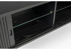 Čierna komoda s posuvnými dvierkami Zuiver Barbier