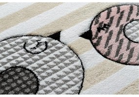 Detský kusový koberec Vtáčiky krémový 160x220cm