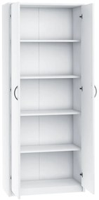Policová skriňa LUCETTE - šírka 74 cm, biela