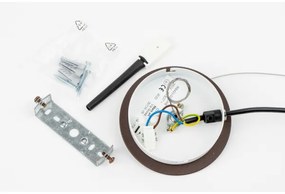 SIRU - Luster na lanku TERRA 1xE27/60W/230V čierna/číra benátske sklo