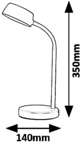 Rabalux 6780 - LED Stolná lampa BERRY LED/4,5W/230V