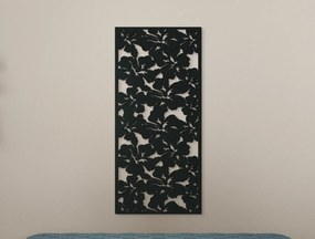 drevko Drevený obraz Ibištek Rozmer obrazu: 44,5 x 20,5 cm, Farba dekorácie: Čierna