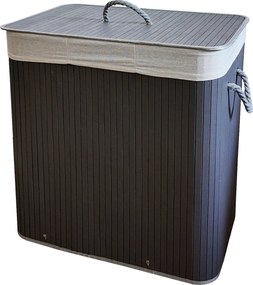 TRENDIE Bambusový kôš na prádlo 150l šedý + DARČEK