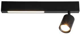 Stropné svietidlo Magnet, 1x čierne kovové tienidlo + 1x LED 5W, b