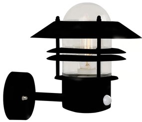 Nordlux - Vonkajšie nástenné svietidlo so senzorom BLOKHUS 1xE27/60W/230V IP54