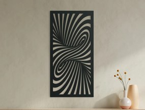 drevko Drevený obraz v abstraktnom štýle Kolotoč Rozmer obrazu: 44,5 x 22 cm, Farba dekorácie: Čierna