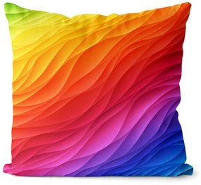 Vankúš Farebné vlny (Veľkosť: 55 x 55 cm)