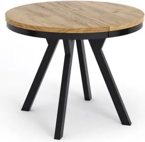 Vintino BALTIMORE rozkladací jedálenský stôl 160-200 x 90 cm dub zlatý craft/čierny