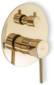 REA-P4110 - Sprchová súprava s podomietkovou batériou LUNGO zlatá