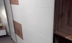 Šatníková skriňa Capri, dub wotan/biela