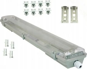 Hermetické LED svietidlo 2x60cm G13 - IP65 + žiarivky