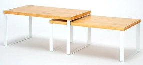 Sada 2 ks kuchyňských polic GINGER bílá/hnědá