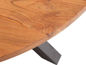 furniture-nabytek.cz - Masívna jedálenská sada Cruzar 120x120 z akácie, lakovaná, hnedá