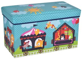Detský box na hračky s motívom vláčika
