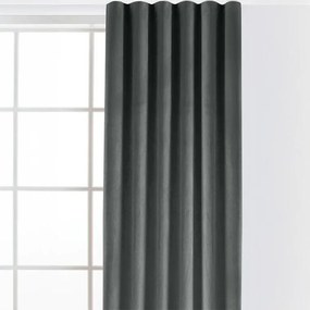 Zamatový záves FILUMI tmavo šedý 140 x 250 cm 1 ks