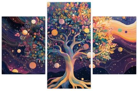 Obraz – Fialový strom plný energie (90x60 cm)