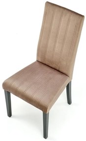 Jedálenská stolička DIEGO 2 čierna, látka béžovo hnedá