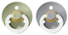BIBS Okrúhle cumlíky Colour 2ks Sage/Cloud Nočný 1