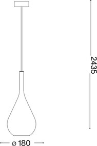 Ideal Lux - Závesný luster na lankách KALIQUE 1xE27/42W/230V, priemer 18 cm, dymovo-béžový