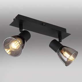 Stropné bodové svietidlo 54307-2 čierna MAT  LS2