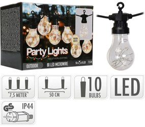 Koopman Svetelná reťaz Bulbs, 80 LED