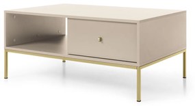Konferenční stolek Mono II 104 cm béžový/zlatý