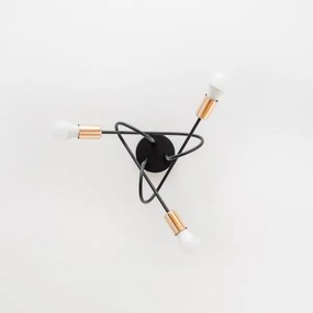 LED prisadený luster OXFORD 3×E27/15W/230V čierny