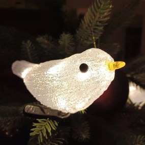 DECOLED LED svetelné vtáky, akryl, 5 ks, teplá biela