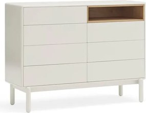Krémovobiela komoda 120x90x40 cm Corvo – Teulat