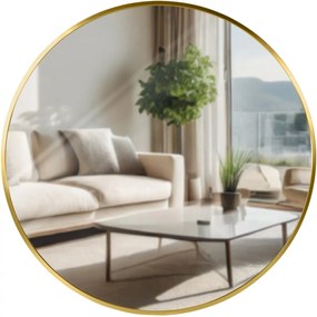 Nástenné zrkadlo Elsie L 323825 - 60x60 cm - Zlatá lesk