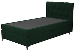 Kontinentálna posteľ s kontajnerom MEGAN PU 160x200 cm zelená