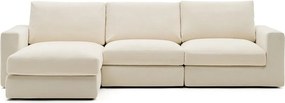 Béžová ženilková rohová pohovka (ľavý roh/s leňoškou) Alea – Kave Home