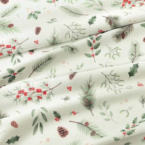 Goldea vianočná dekoračná obliečka na vankúš - zimné vetvičky 50 x 50 cm