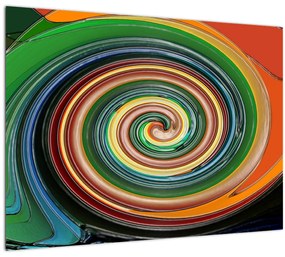 Abstraktný obraz - farebná špirála (70x50 cm)
