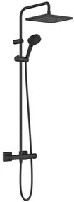 Hansgrohe Vernis Shape sprchový systém na stenu s termostatickou batériou matná čierna 26429670