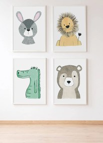 Detský plagát Krokodíl (gramáž 350g/m2)