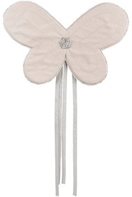 Lněná pohádková křídla pudrově růžová se stříbrem 51x35cm