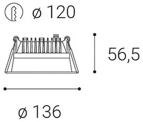 LED2-LED Stmievateľné kúpeľňové podhľadové svietidlo ZETA LED/15W/230V 4000K IP44