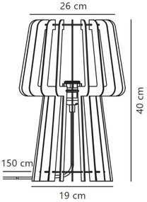 Nordlux - Stolná lampa GROA 1xE27/40W/230V